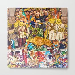 History of Mexico by Diego Rivera Metal Print | Spanish, Hispanic, Colorful, Mexican, Mexicanart, Empire, Curated, Columbus, Latino, Aztec 