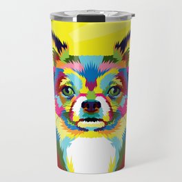 Chihuahua Pop Art Illustration Travel Mug