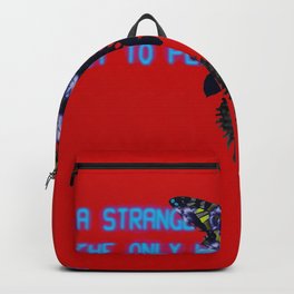 Manifestation Backpack | Butterfly, Graphicdesign, Gamechanger, Redandblue, Quote, Design, Red, Tattoo, Spine, Colorful 