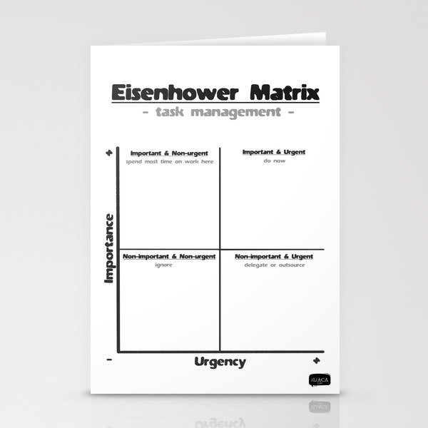 Task Management With the Eisenhower Matrix Stationery Cards