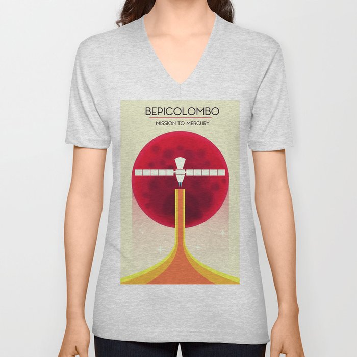 BepiColombo Mission to Mercury V Neck T Shirt