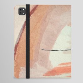 Aly [3]: minimal | pinks | white | black | mixed media | abstract | ink | watercolor | wall art iPad Folio Case