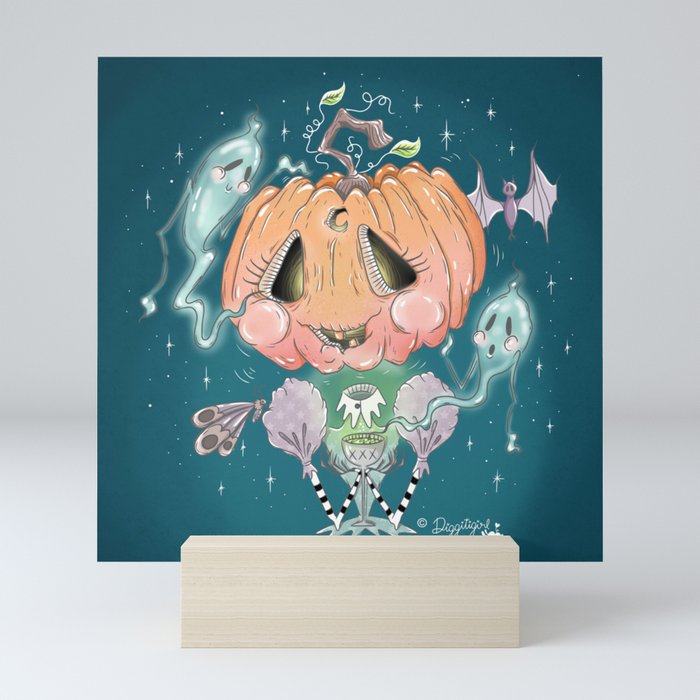 Pumpkin Witch Mini Art Print