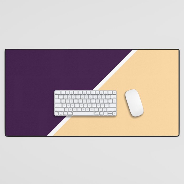 Dark Violet and Sepia Abstract Desk Mat