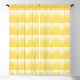 Four Shades of Yellow Curved Blackout Curtain