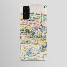 Watercolor Painting Petit Andely-The River Bank (1920-1929) by Paul Signac Android Case