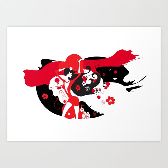 The girl Art Print