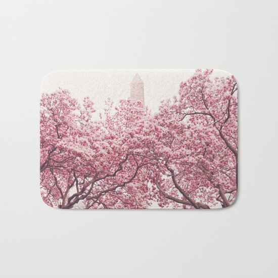New York City - Central Park - Cherry Blossoms Bath Mat