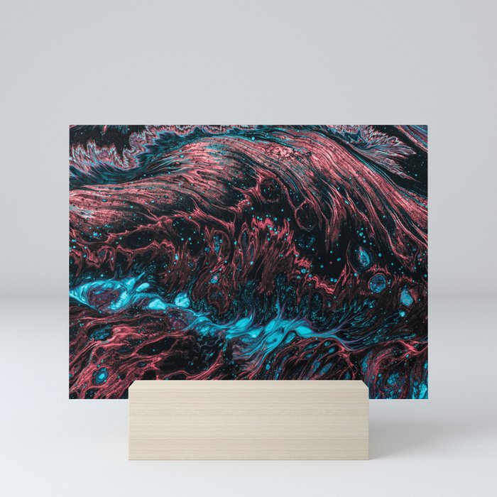 Waves & colors Mini Art Print