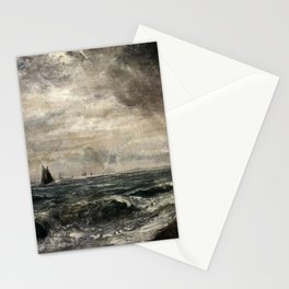 Stormy sea by John Constable Stationery Card