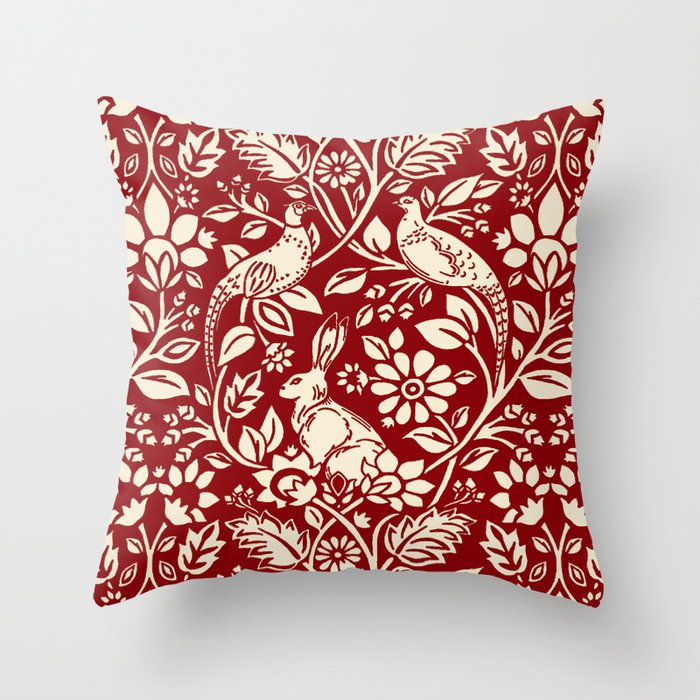 Deep sales red pillows