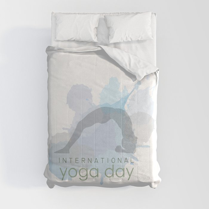 International yoga day Comforter