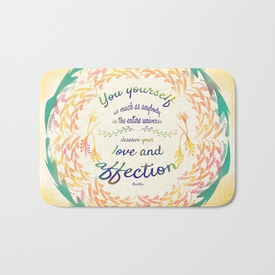 Buddha Quote Bath Mat