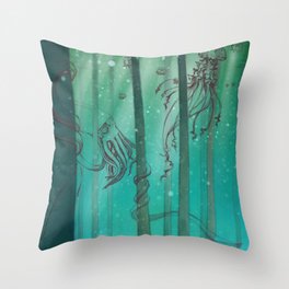 Enchanted Woods Throw Pillow