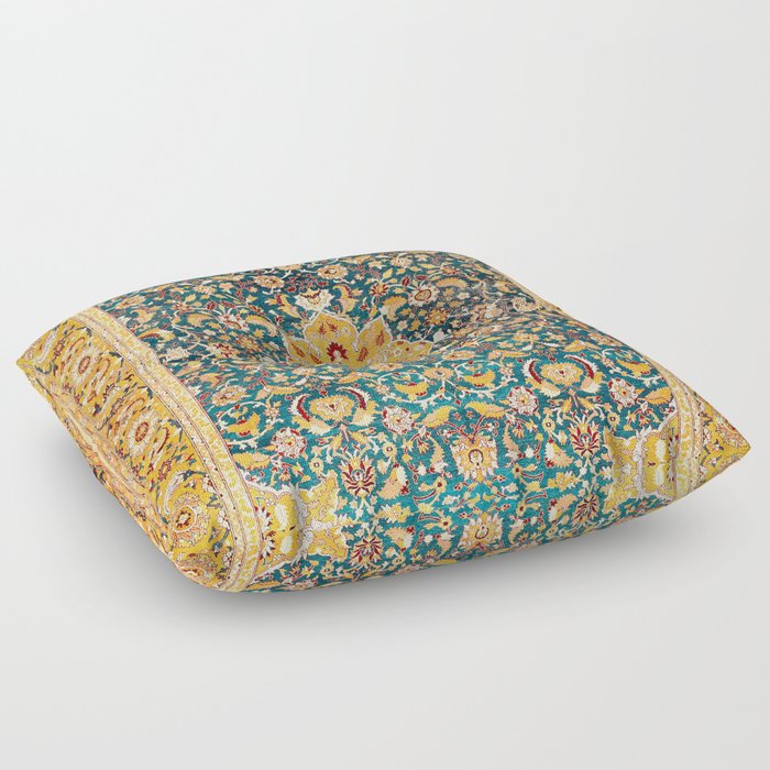 Amritsar Punjab Northwest Indian Rug Print Floor Pillow