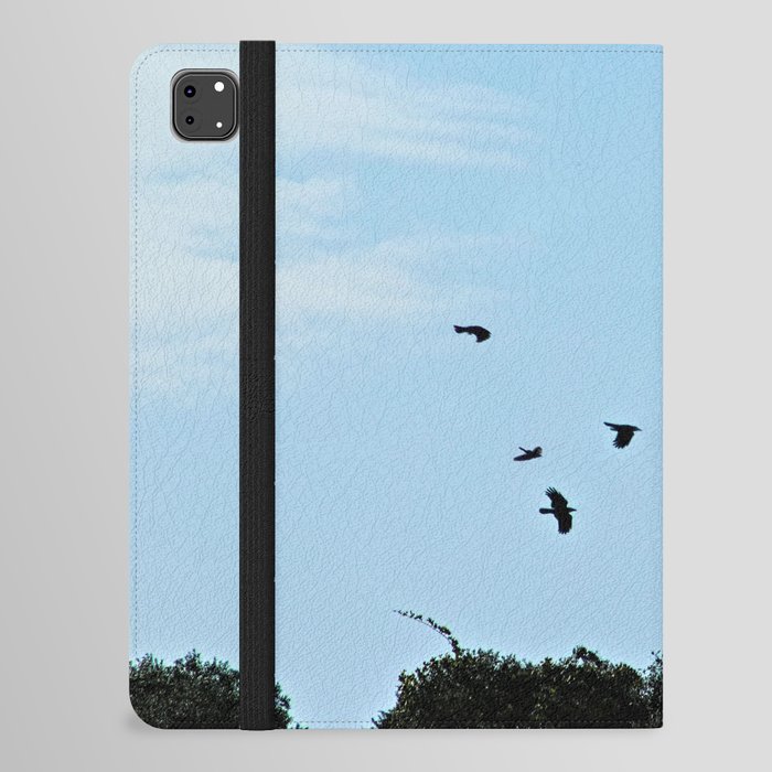 Ravens Flying Birds Over Trees iPad Folio Case