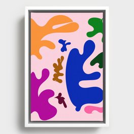 8 Henri Matisse Inspired 220527 Abstract Shapes Organic Valourine Original Framed Canvas