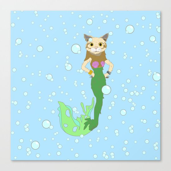 Mer-Cat Canvas Print