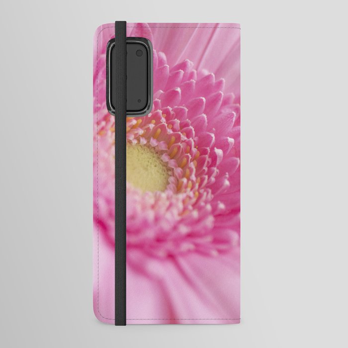 Bright pink gerbera - floral romantic nature photography Android Wallet Case