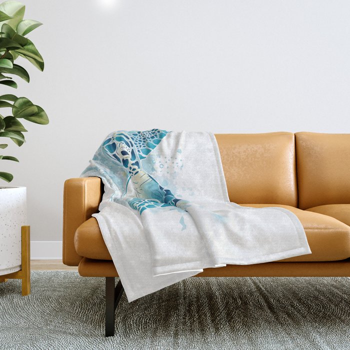 Sea blue online throw blanket