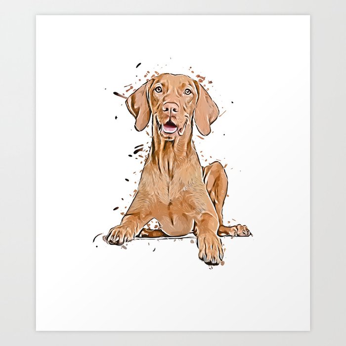 Magyar Vizsla Art Print by Tonbo Dreams Society6