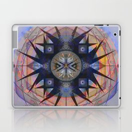 Peace and Passion Cosmic Meditation Mandala Sacred Geometry Print Laptop Skin
