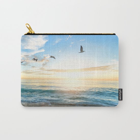 Blue Sky with Birds Carry-All Pouch
