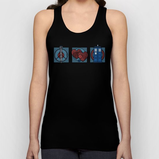 Peace, Love, Who Unisex Tank Top