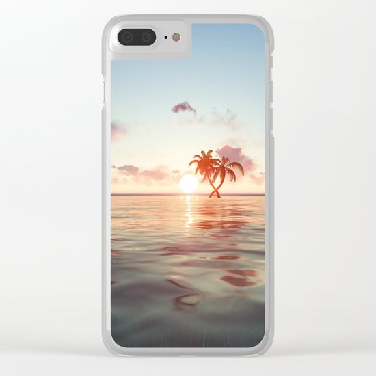 Island in the distance Clear iPhone Case