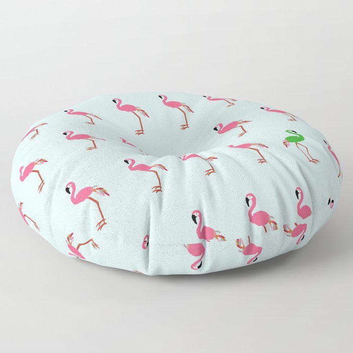 Flamingo Fiesta (Mint) Floor Pillow