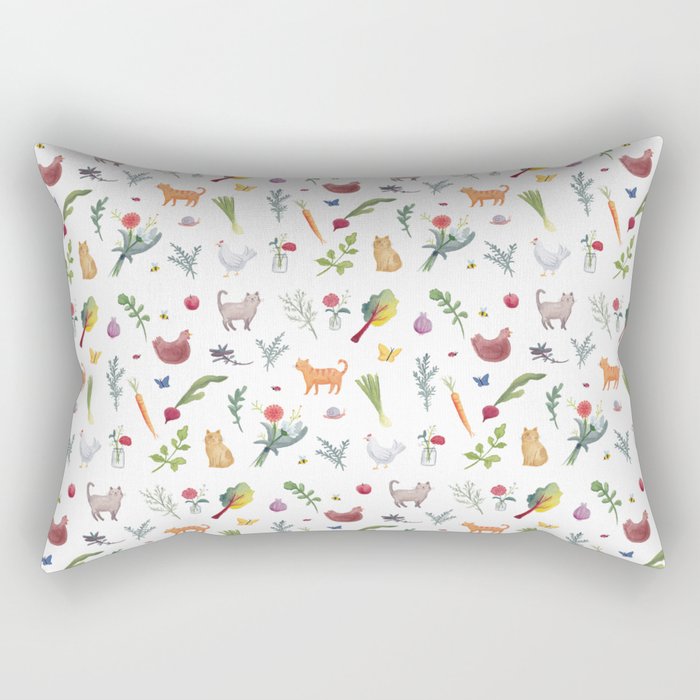 Farmstand Pattern Rectangular Pillow