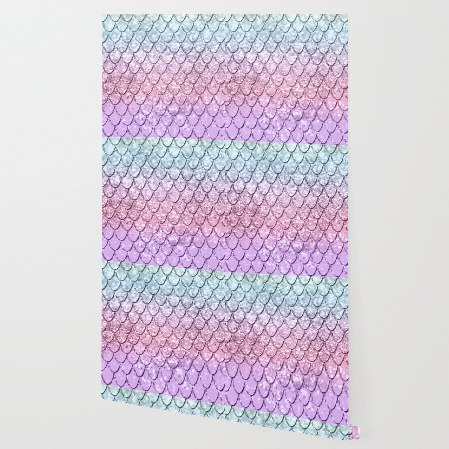 Mermaid Scales On Unicorn Girls Glitter 4 Shiny Pastel Decor