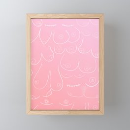 Pink Boobies Framed Mini Art Print