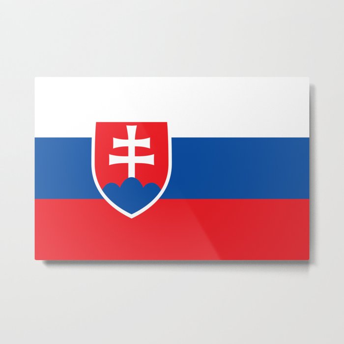 Slovakian Flag of Slovakia Metal Print