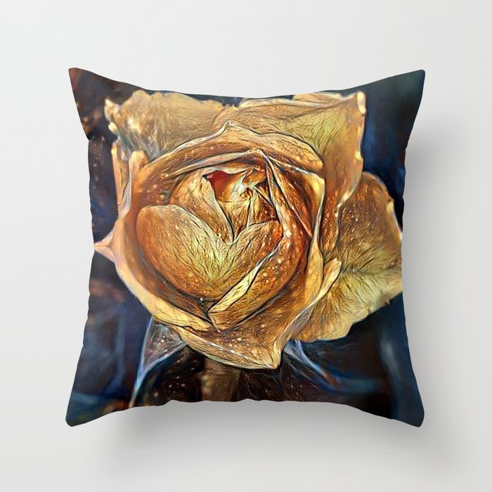 Beautiful Golden Rose Collection #3 Throw Pillow
