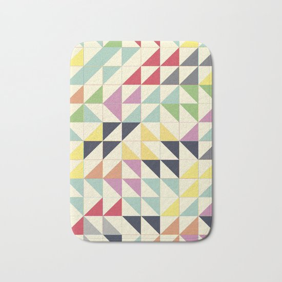 Triangles and Squares III Bath Mat