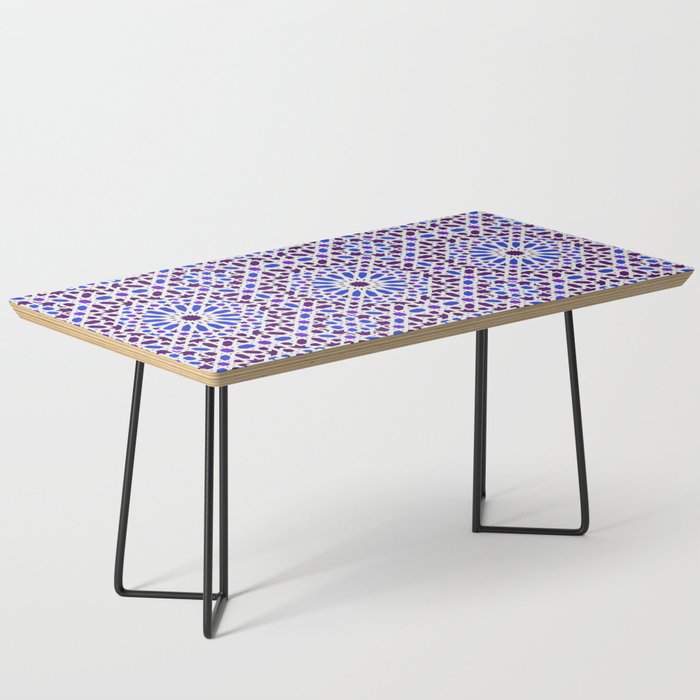 A16 Traditional Blue Moroccan Tile Pattern Coffee Table By A16 Traditional Blue Moroccan Tile Pattern Coffee Table