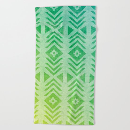 Aztec Pattern 01 Beach Towel