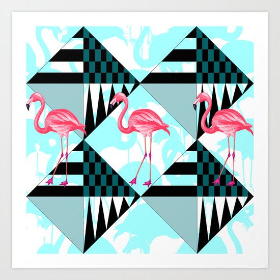 flamingo all days Art Print