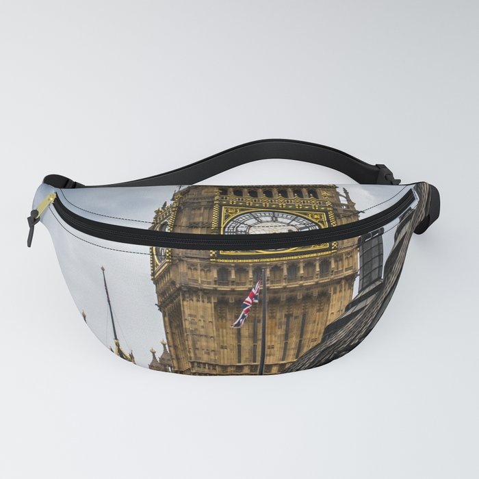 Great Britain Photography - Big Ben Under The Gray Rain Clouds Fanny Pack