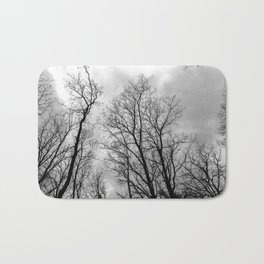 Creepy black and white trees Bath Mat | Creepy, Branches, Scary, Scare, Silhouette, Nature, Clouds, Forest, Cloud, Branch 