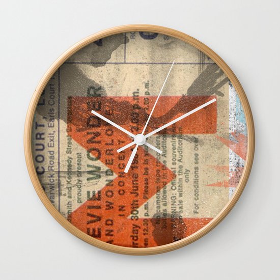 stevie wonder ticket stub Wall Clock
