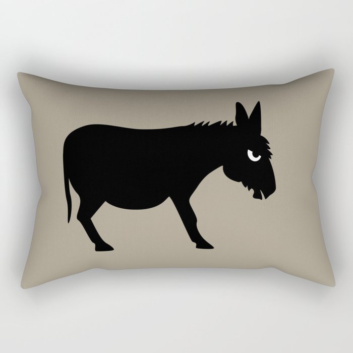 Angry Animals: Bad Ass Donkey Rectangular Pillow