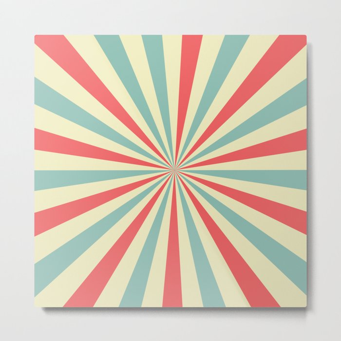 Retro Rainbow Metal Print