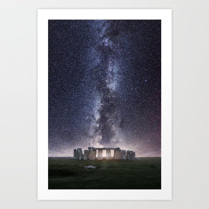 Stonehenge - Milky Way Art Print