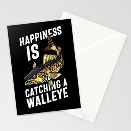 Happiness Is Catching A Walleye Stationery Card