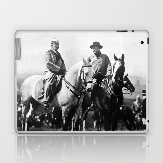 Teddy Roosevelt and Kaiser Wilhelm II On Horseback - 1910 Laptop & iPad Skin