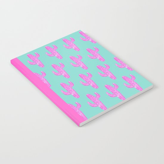 Linocut Cacti Blink Notebook