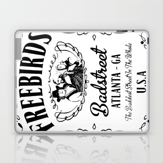Fabulous Freebirds - J.D. Whiskey tribute in Black and White Laptop & iPad Skin