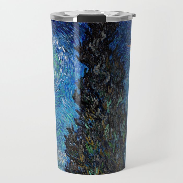 Vincent van Gogh - Country Road with Cypress and Star Travel Mug